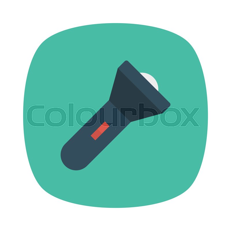 800x800 Torch Flashlight Electric Stock Vector Colourbox