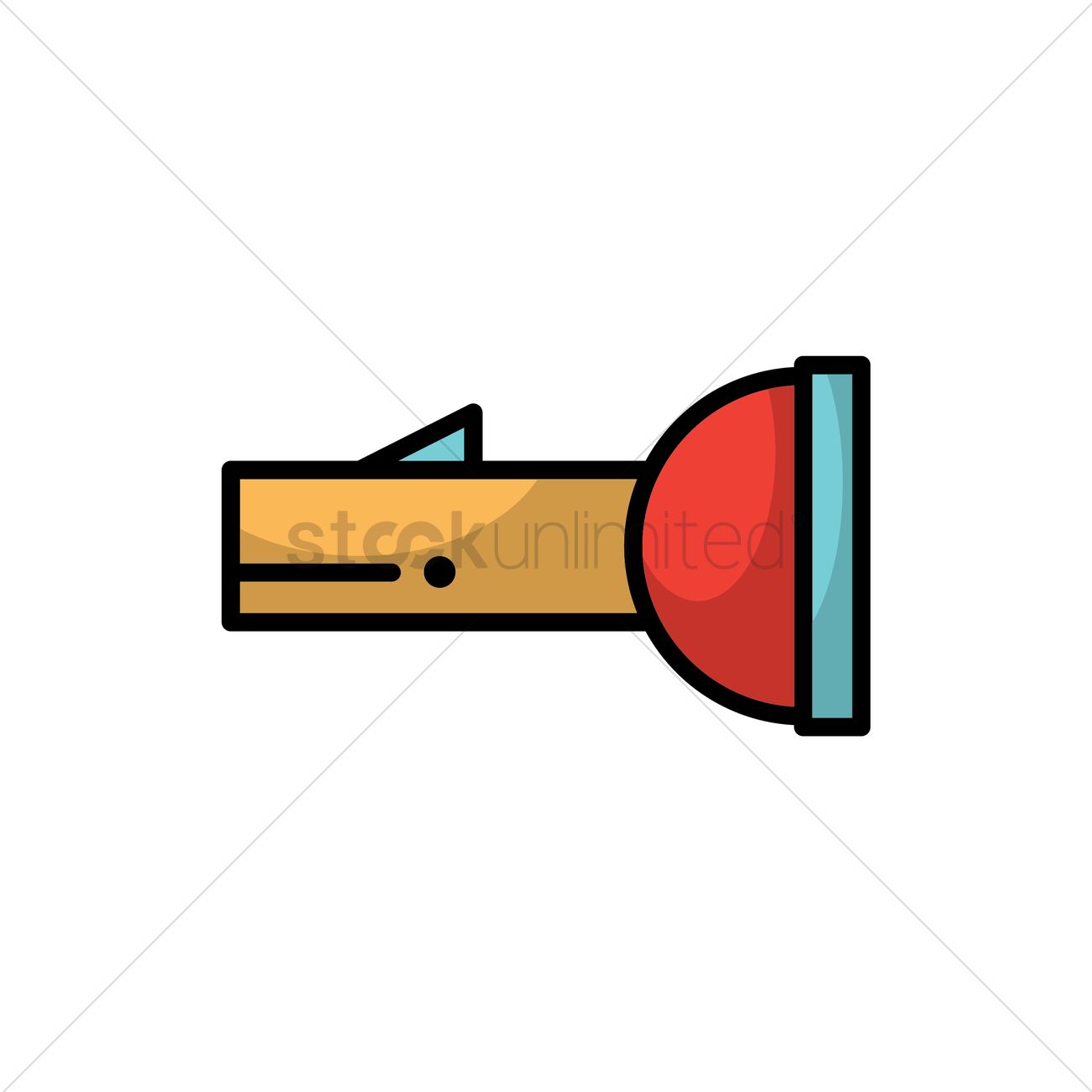 1300x1300 Torch Light Vector Image