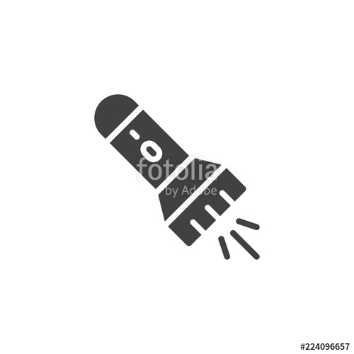 500x500 Flash Light Vector Icon Filled Flat Sign For Mobile Concept