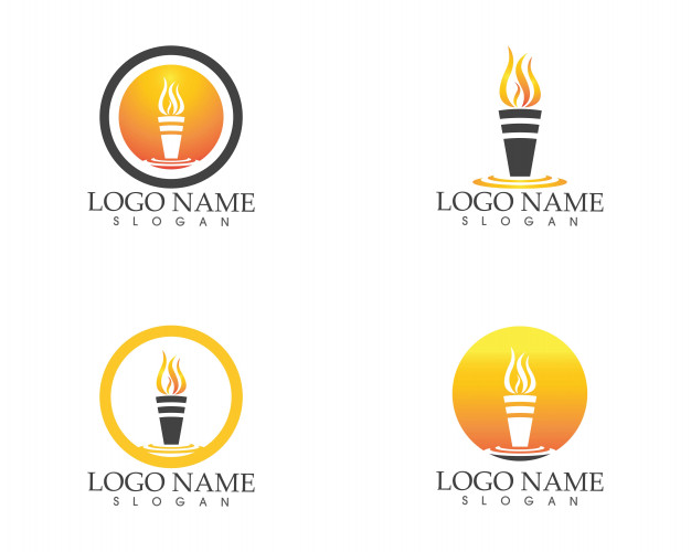626x500 Torch Fire Icon Logo Vector Template Vector Premium Download