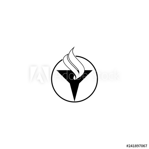 500x500 Torch Logo Vector Graphic Design, Vector Icons