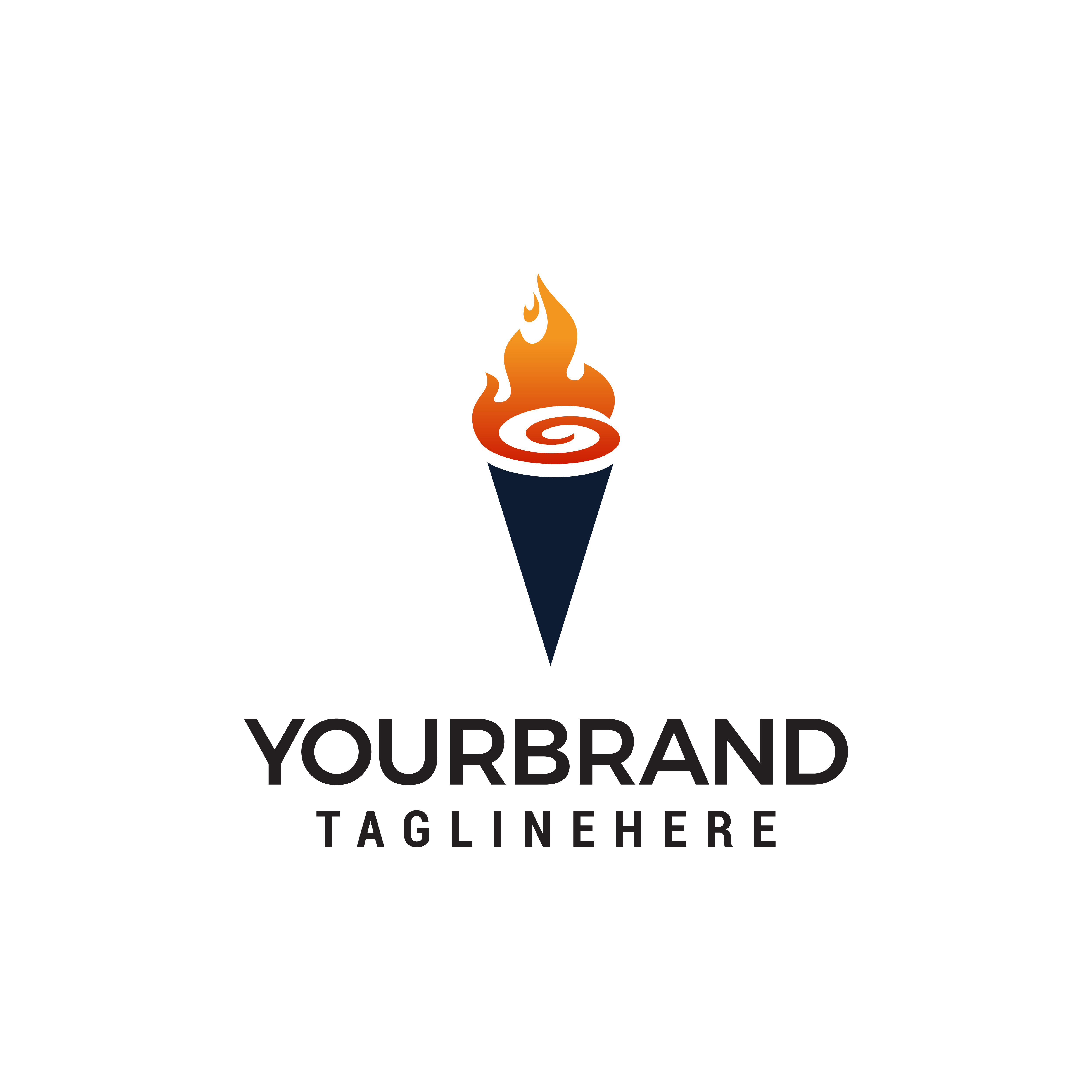 5000x5000 Torch Logo Design Concept Template