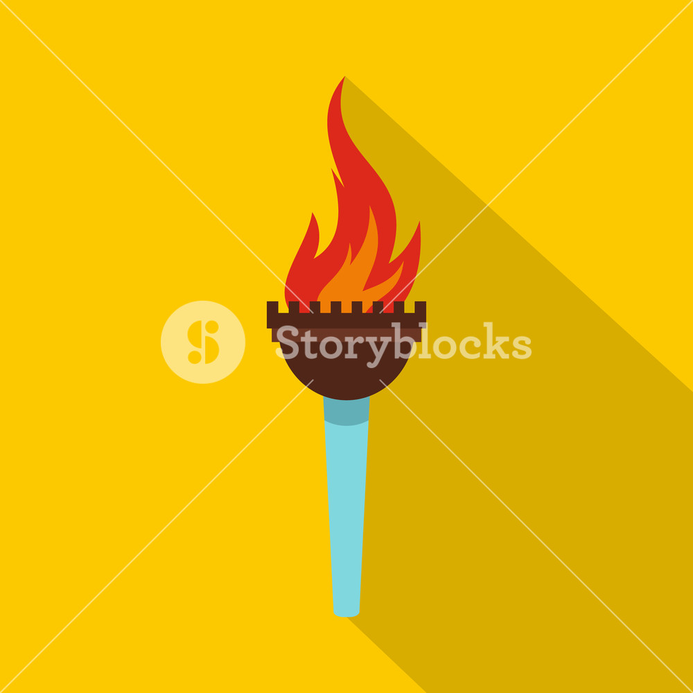 1000x1000 Torch Icon Flat Illustration Of Torch Vector Icon For Web Royalty