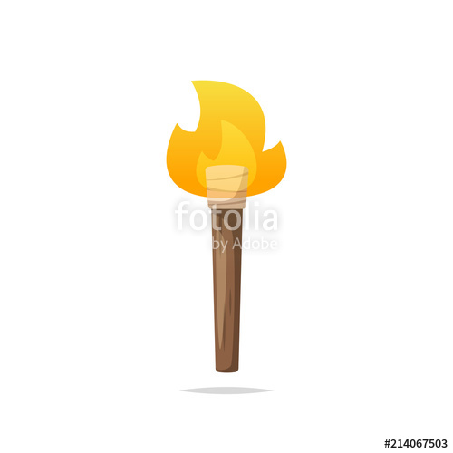 500x500 Wooden Torch Vector Isolated Stock Image And Royalty Free Vector