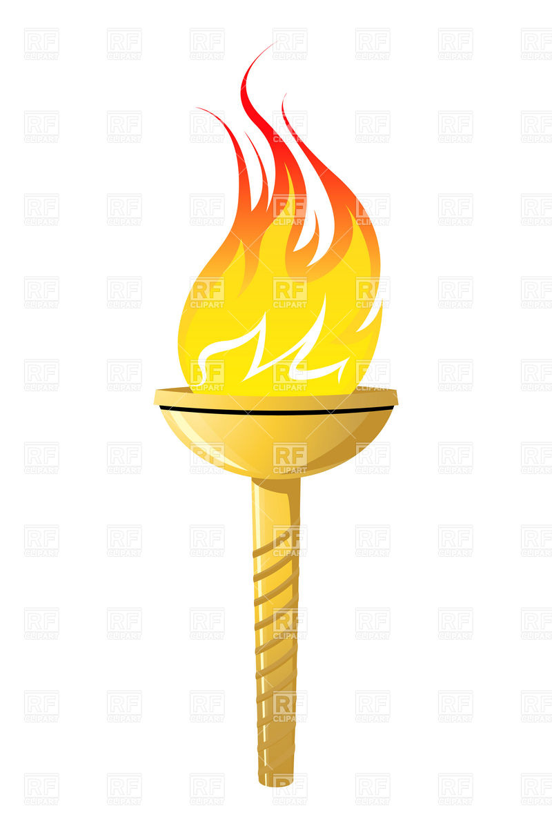 800x1200 Flaming Torch Vector Image Of Objects Lirch