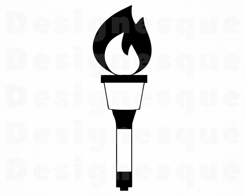 794x635 Torch Fire Light Torch Clipart Torch For Cricut Etsy