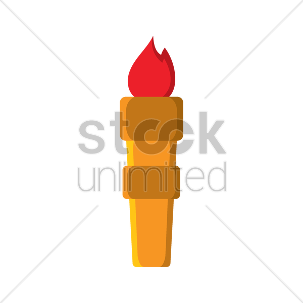 600x600 Torch Vector Image