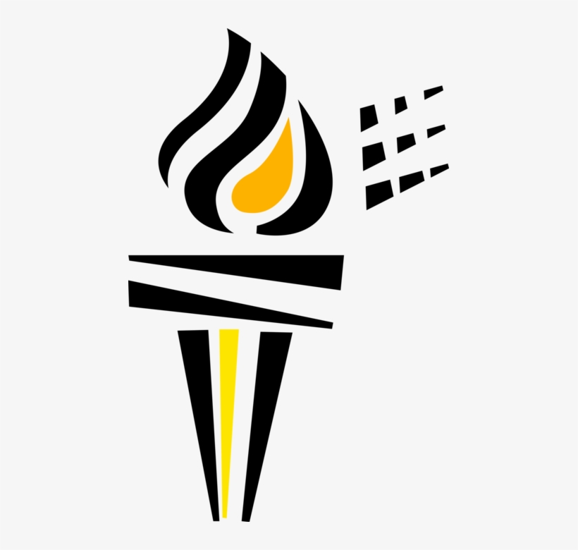 820x780 Vector Illustration Of Torch Flame Symbol Of Olympic