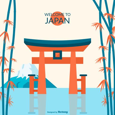 490x490 Floating Torii Gate Of Itsukushima Shrine Vector Illustration