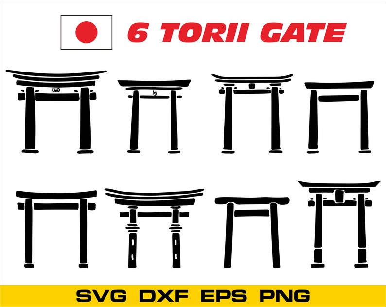 794x631 Torii Gate Clipart Vector Torii Gate Etsy