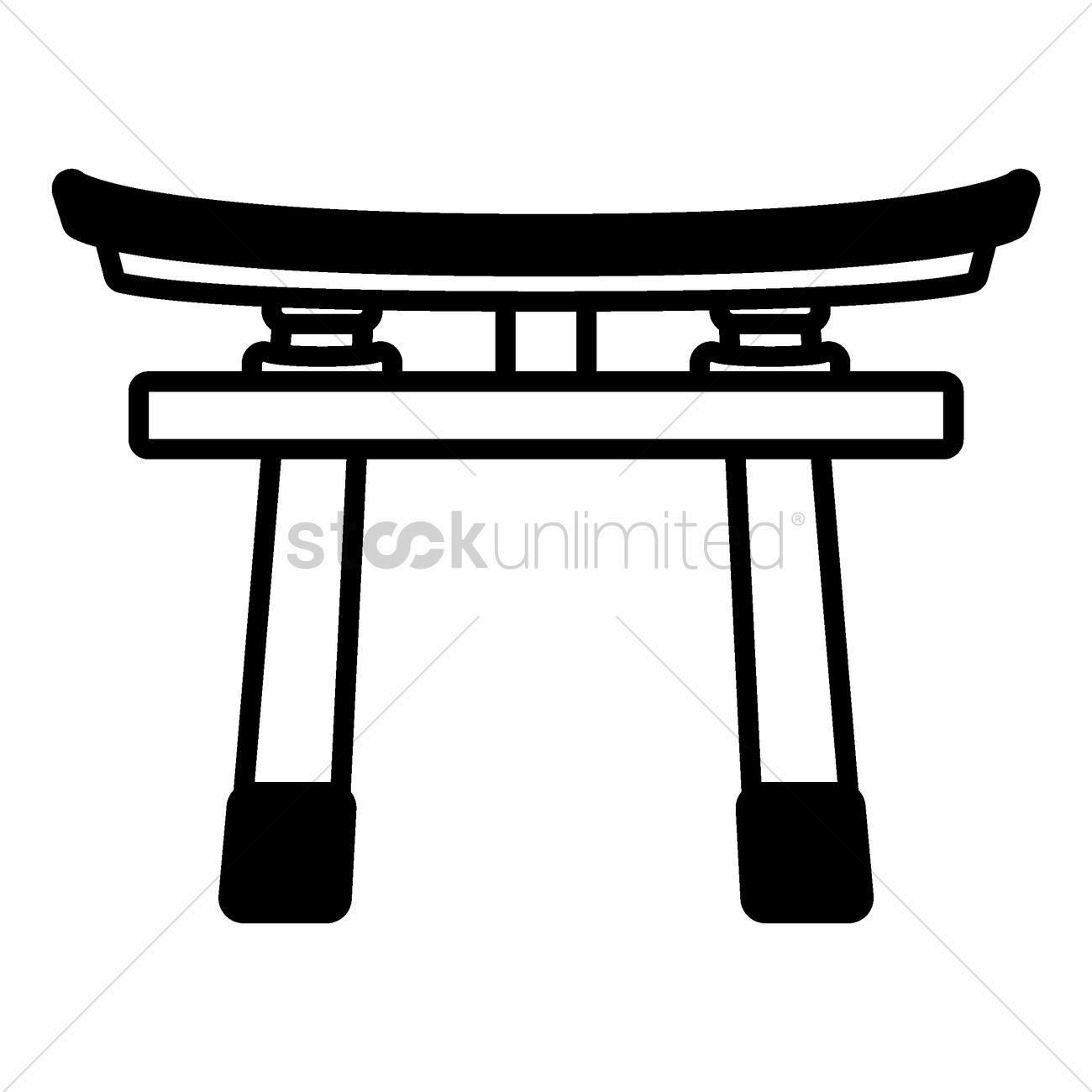 1300x1300 Torii Gate Vector Image