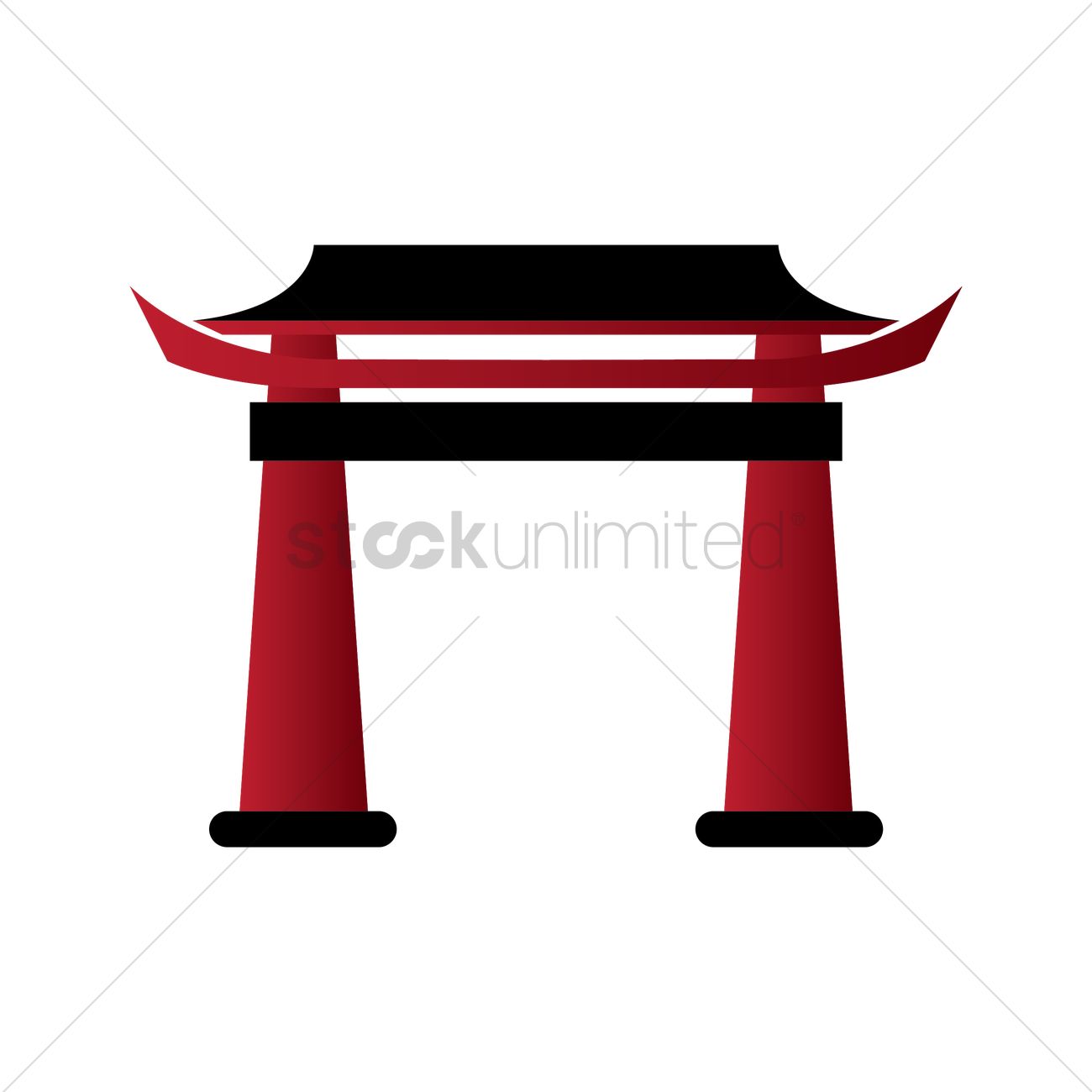1300x1300 Torii Gate Vector Image