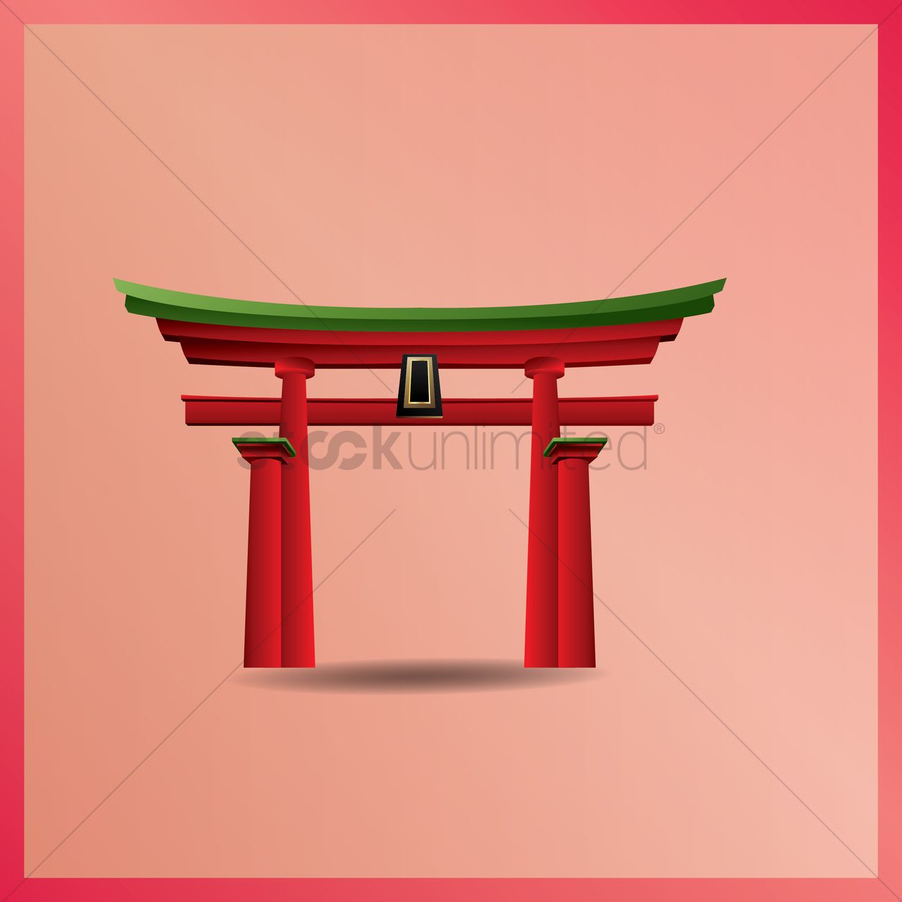 1300x1300 Torii Gate Vector Image