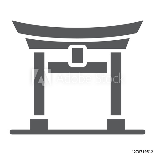 500x500 Torii Gate Glyph Icon, Japan And Architecture, Japan Gate Sign