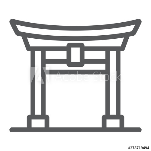 500x500 Torii Gate Line Icon, Japan And Architecture, Japan Gate Sign