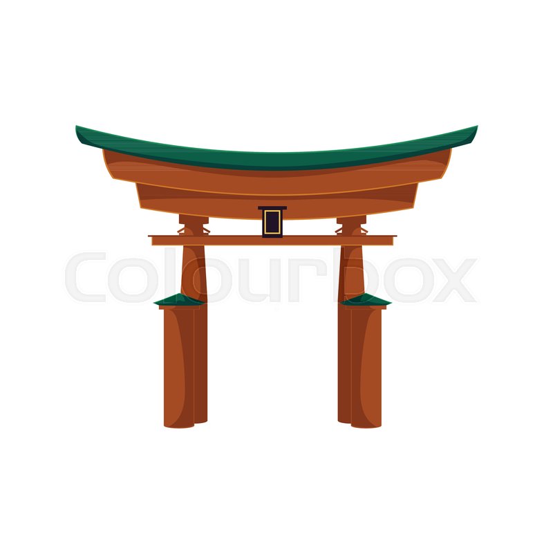 800x800 Vector Japanese Gate Or Torii Gate Stock Vector Colourbox