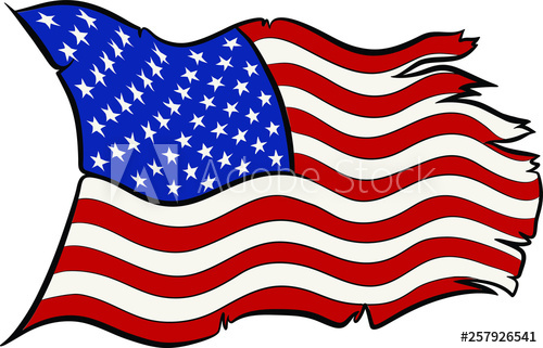 Hand Drawn Vector Of Usa Flag Waving Torn And Broken 500x321 Hand Drawn Vector Of Usa Flag Waving Torn And Broken