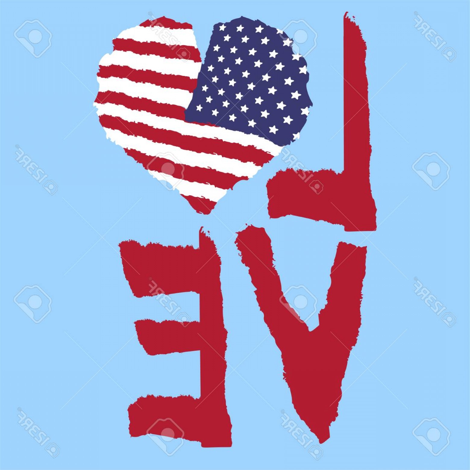 Torn American Flag Vector at Vectorified.com | Collection of Torn ...