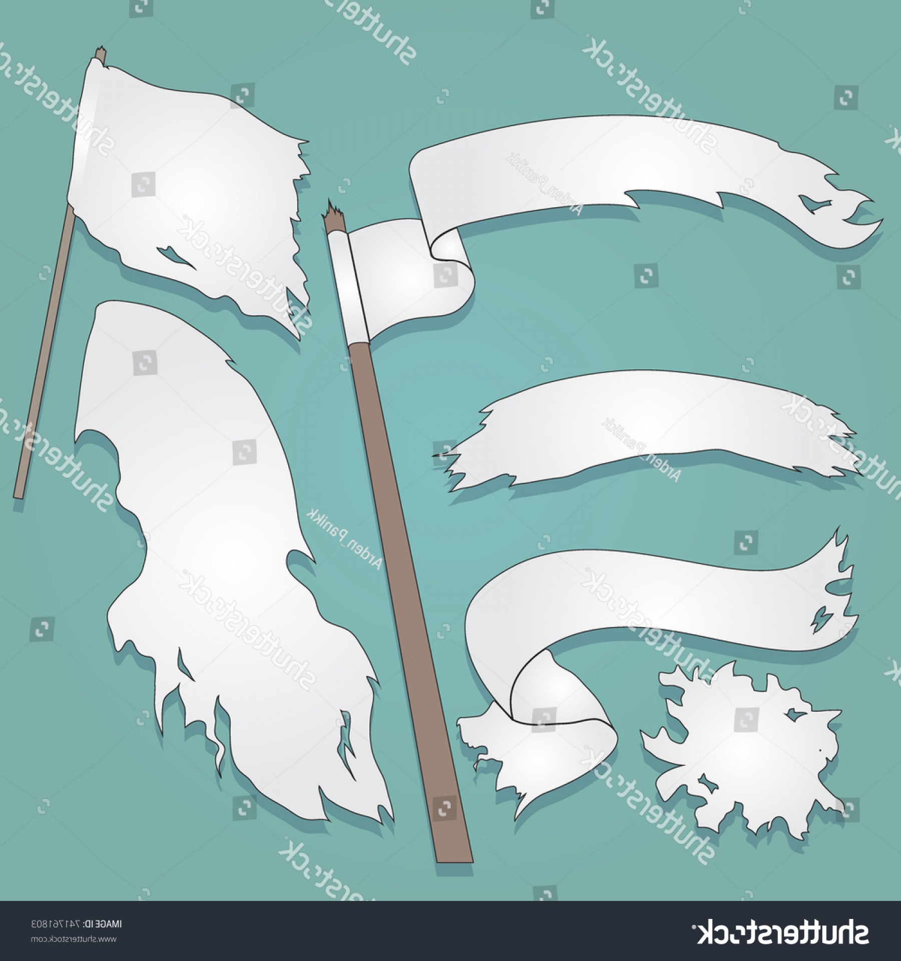 1800x1920 Torn Cloth Flag Vector Drawn Set Geekchicpro