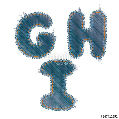 500x500 Torn Denim Letters Stock Image And Royalty Free Vector
