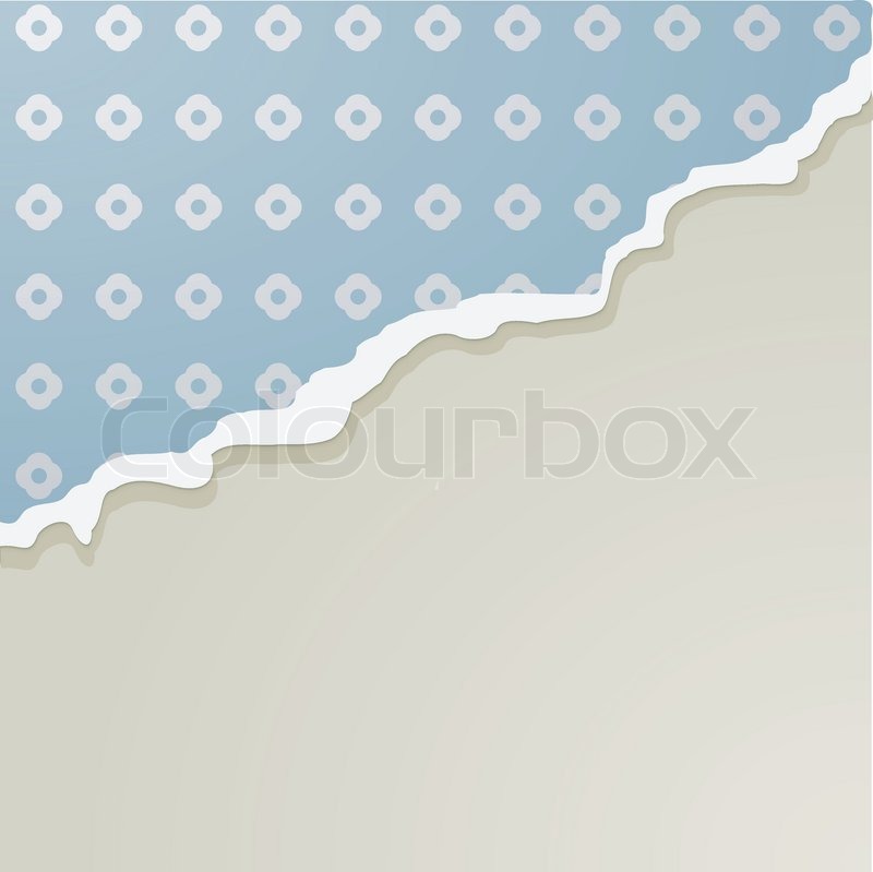 800x799 Vector Illustration Of Paper With A Torn Edge Stock Vector