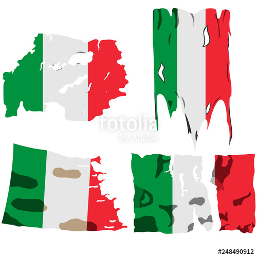 Set Of Four Flags, Illustration Of Torn Flags, Italy Flag Stock 500x500 Set Of Four Flags, Illustration Of Torn Flags, Italy Flag Stock
