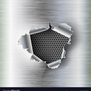 300x300 Ragged Bullet Hole Torn In Ripped Metal Vector Createmepink