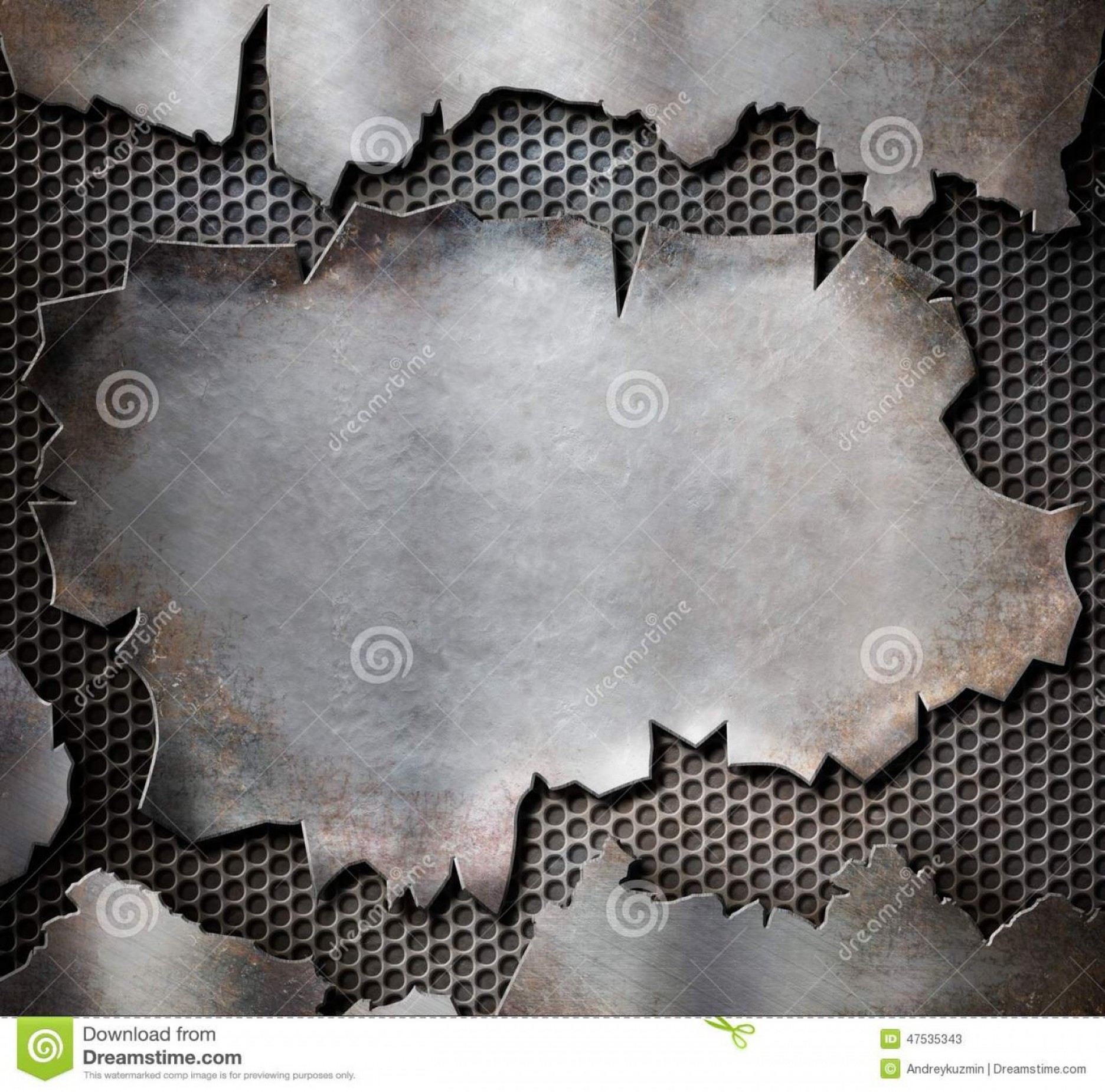 1872x1851 Stock Illustration Grunge Torn Metal Plate As Steam Punk