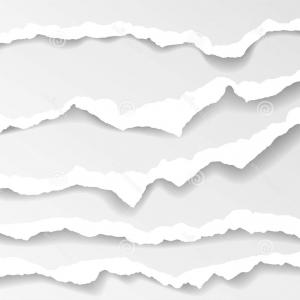 300x300 Torn Paper Edges Seamless Horizontally Texture Vector Isolated