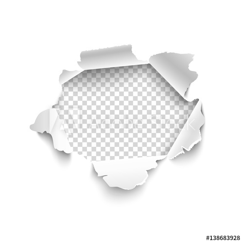 500x500 Hole In White Paper Vector Illustration Vector Torn Paper
