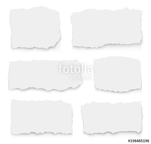 500x477 Set Of Torn Paper Different Shapes Collection Of Ripped Paper