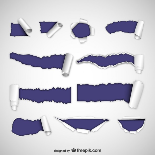626x626 Torn Paper Collection Vector Free Download