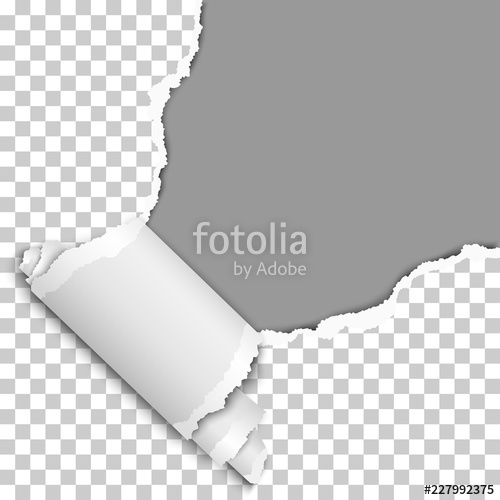 500x500 Vector Torn Upper Right Corner Of Sheet Of Transparent Paper