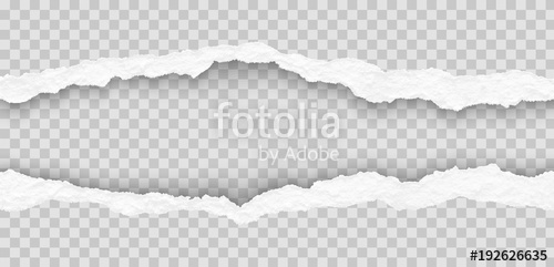 500x241 Seamless Torn Paper Edges, Vector Illustration Stock Image