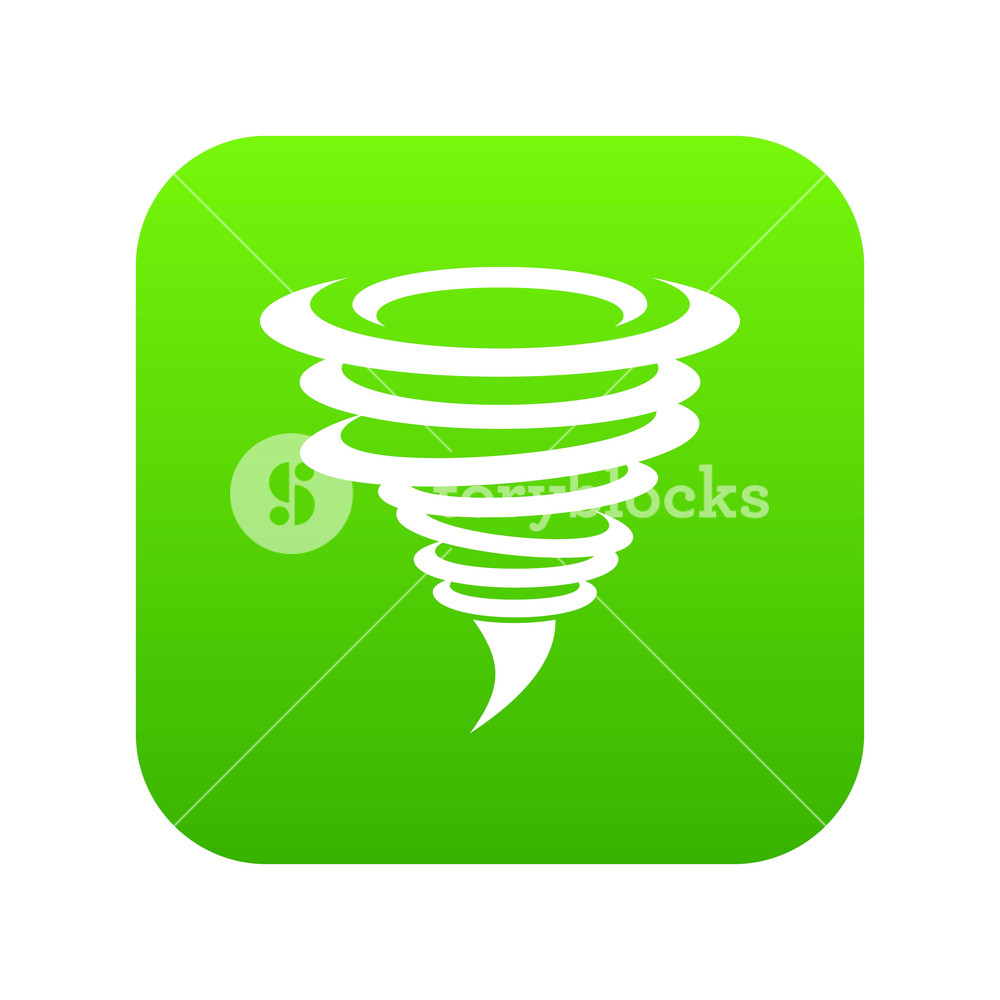 Tornado Icon Digital Green For Any Design Isolated On White Vector 1000x1000 Tornado Icon Digital Green For Any Design Isolated On White Vector