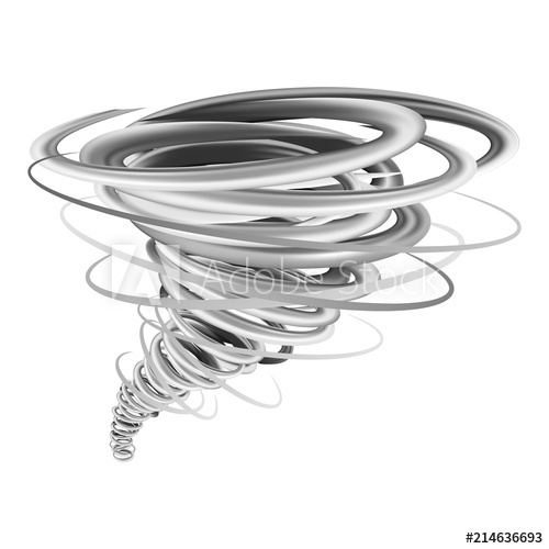 500x500 Storm Tornado Mockup Realistic Illustration Of Storm Tornado