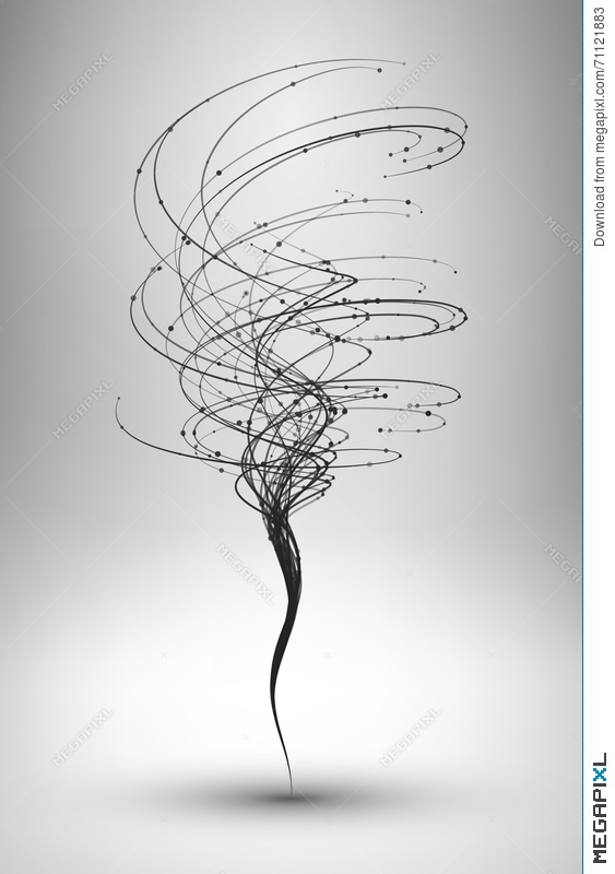 563x800 Tornado, Vector Illustration Illustration