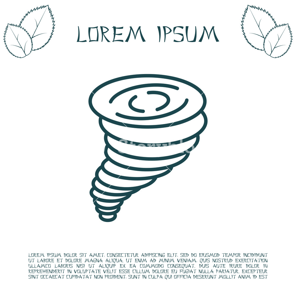 1000x1000 Tornado, Vector Icon Royalty Free Stock Image