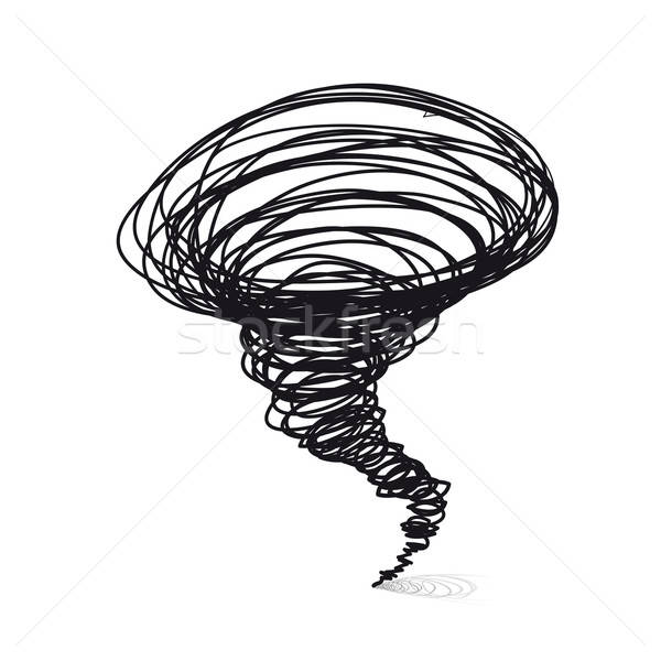 600x600 Vector Hand Drawn Illustrations Cyclone Tornado Vector