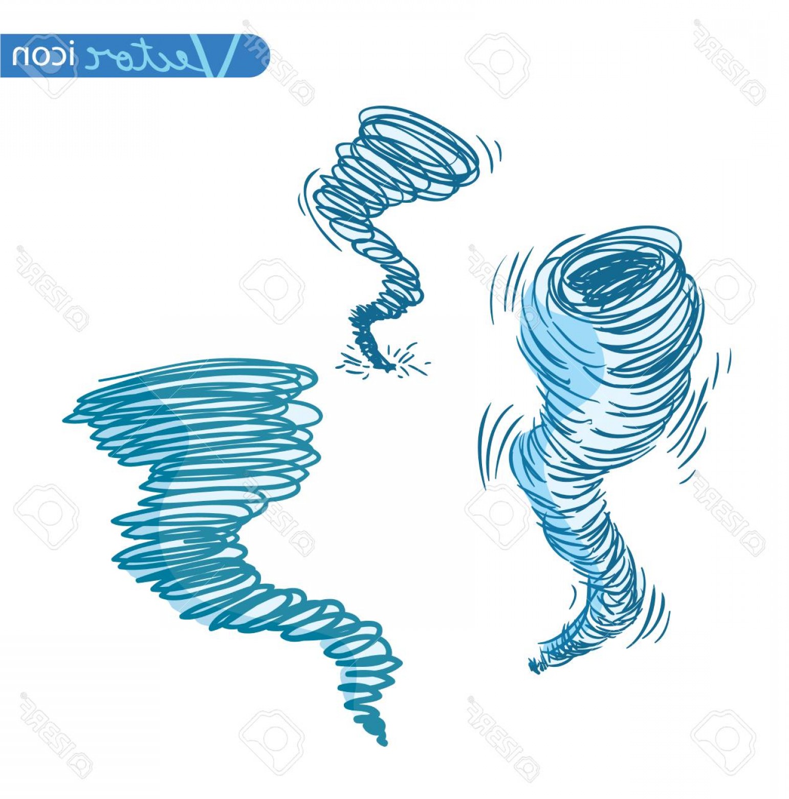 1542x1560 Photostock Vector Weather Elements Tornado Vector Illustration