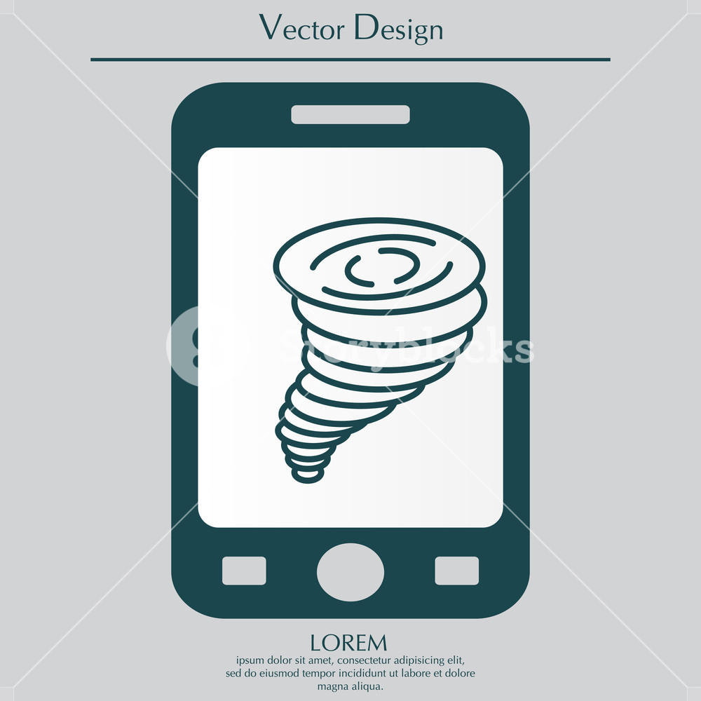1000x1000 Tornado, Vector Icon Royalty Free Stock Image