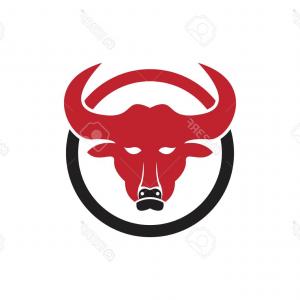 300x300 Photostock Vector Bull El Toro Logo Vector Head Negative Space