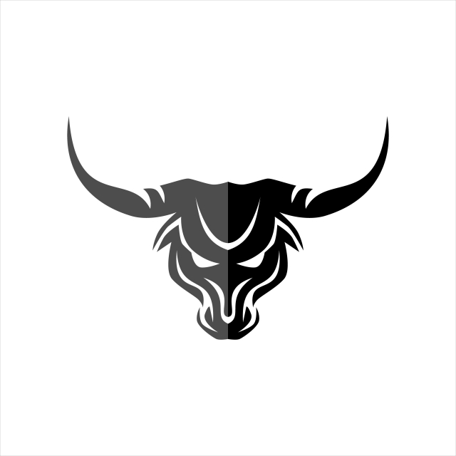 640x640 Logo Concettuale Della Testa Di Toro, Abstract, Aggressivo