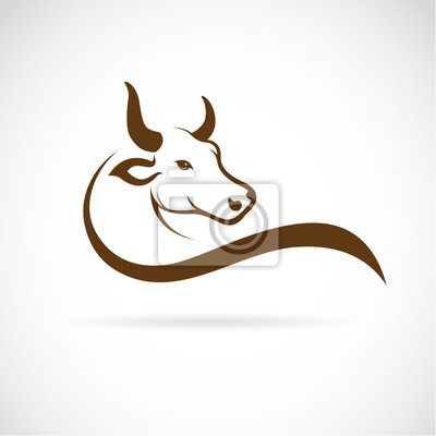 400x400 Vector Immagine Di Una Testa Di Toro Su Uno Sfondo Bianco Carta Da