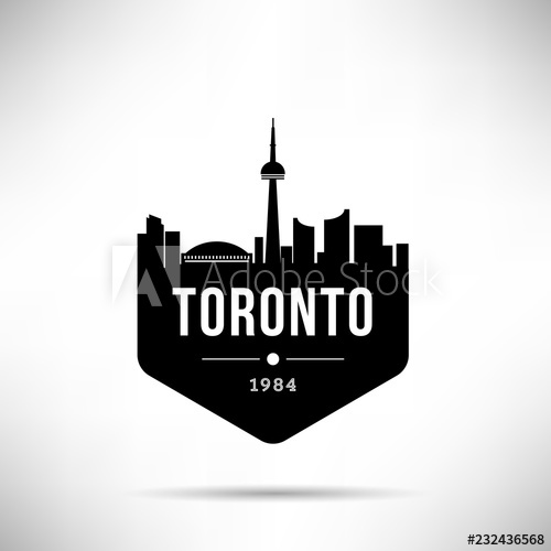 500x500 Toronto City Modern Skyline Vector Template