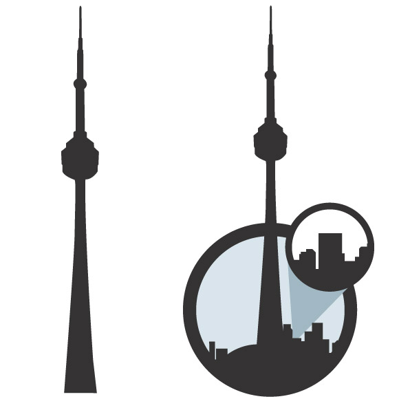 580x580 Toronto Skyline Free Stock Vector Set No Cost Royalty Free Stock