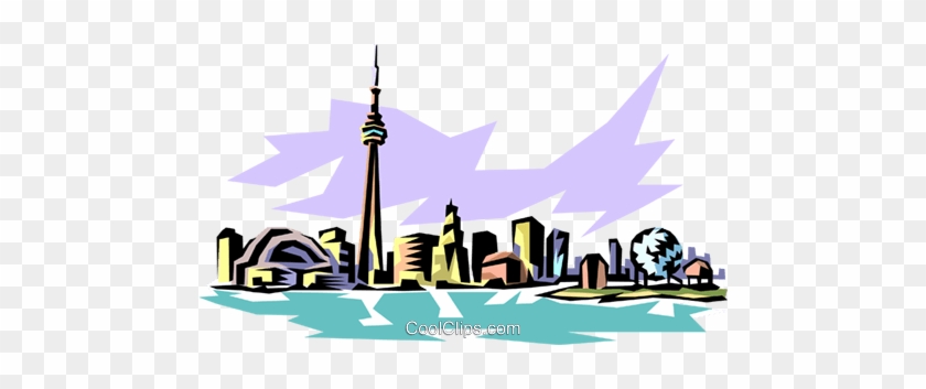 840x353 Toronto Skyline Royalty Free Vector Clip Art Illustration