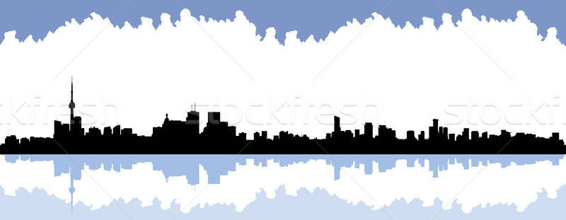 800x311 Toronto Skyline Silhouette Vector Illustration Brett Lamb