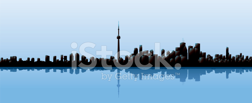 1024x419 Toronto Skyline Stock Vector