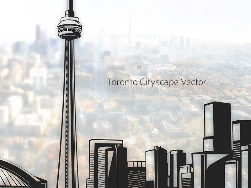 800x600 Toronto Skyline Vector
